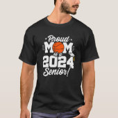 Basketbal Senior Class 2024 Afstuderen Trots Moede T-shirt (Voorkant)