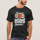 Basketbal Senior Class 2025 Afstuderen Trots Pap T-shirt (Voorkant)