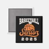Basketbal Senior Klasse van 2025 Afstuderen Magneet (Voorkant / Achterkant)
