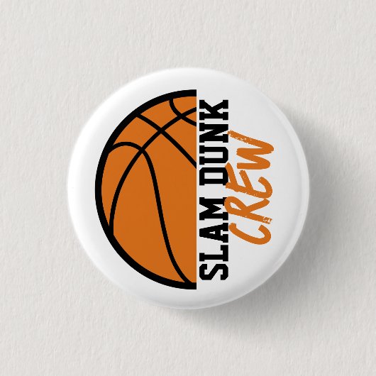 Basketbal Slam Dunk Crew Ronde Button 3,2 Cm (Voorkant)