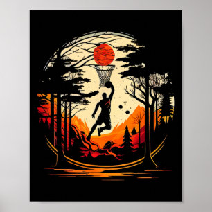 Basketbal Spel Coach Court Sport Speler Fan Poster