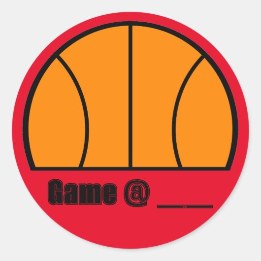 Basketbal Spel Tijd Sticker (Voorkant)