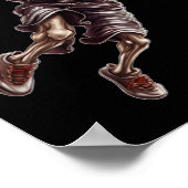 Basketbal spelen Cool Grappig Halloween 1 Poster (Hoek)