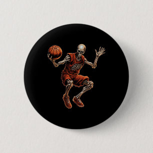 Basketbal spelen Cool Grappig Halloween Ronde Button 5,7 Cm