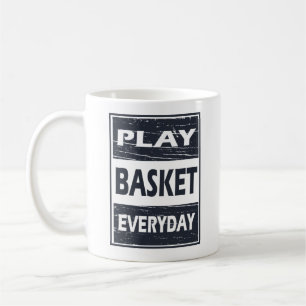 Basketbal spelen Elke dag motivatie gezegden Koffiemok
