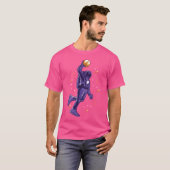 Basketbal spelen of basketbal spelen in de ruimte t-shirt (Voorkant volledig)