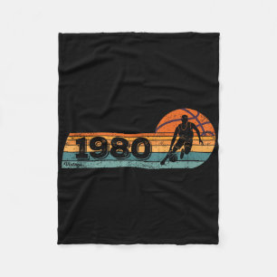 Basketbal-speler Game Geboren 1980 Verjaardag Fleece Deken