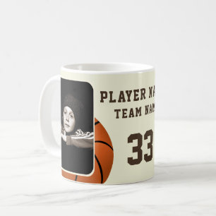 Basketbal Speler Naam Nummer Team 2 Foto's Koffiemok