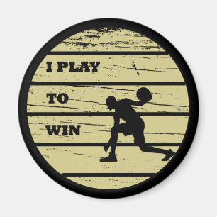 Basketbal  speler retro zonsondergang magneet