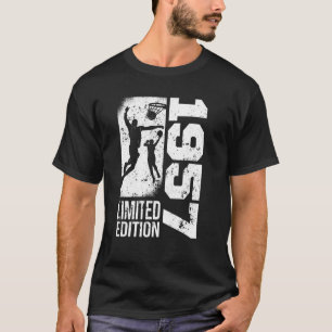 Basketbal-spelers Vintage geboren 1957 Verjaardag  T-shirt