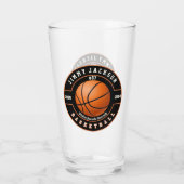 Basketbal Sport Bier Pint Soda Glas Drinkware (Achterkant)