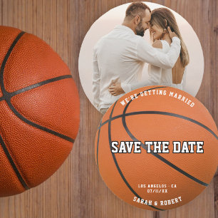 Basketbal Sport Foto Bruiloft Save The Date