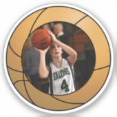 Basketbal Sport Foto Sticker (Voorkant)