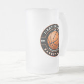 Basketbal Sport Frosted Bier Mok Glas Drinkware (Voorkant rechts)