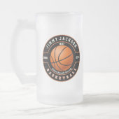Basketbal Sport Frosted Bier Mok Glas Drinkware (Links)
