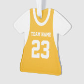 Basketbal Sport Jersey Gold Ornament (voorkant)