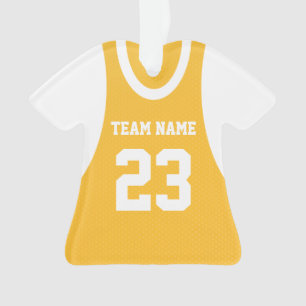 Basketbal Sport Jersey Gold Ornament
