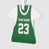 Basketbal Sport Jersey Groen Ornament (voorkant)