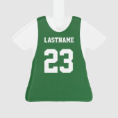 Basketbal Sport Jersey Groen Ornament (achterkant)