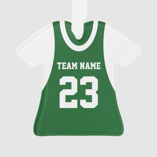 Basketbal Sport Jersey Groen Ornament (voorkant)