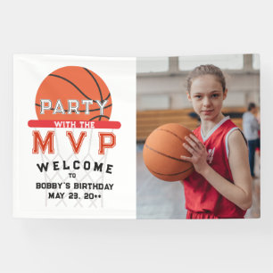 Basketbal Sport Jumpman Thema Alle Leeftijd Verjaa Spandoek