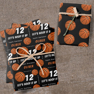 Basketbal Sport Kids Verjaardag Inpakpapier Vel