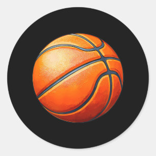 Basketbal Sport Logo Ronde Sticker