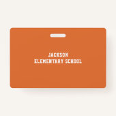 Basketbal Sport School Leraar Student Hall Pass Badge (Achterkant)