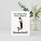 Basketbal Sport Speler Coach Briefkaart (Staand voorkant)