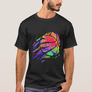 Basketbal Sport Splash Basketbal Speler Ball Spo T-shirt
