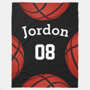 Basketbal Sport Team Gepersonaliseerde Naam deken