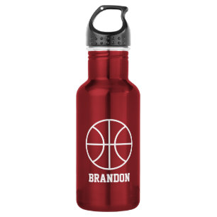Basketbal sport waterfles RVS staal