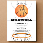 Basketbal Sporten Slam Dunk Thema Verjaardag Kaart
