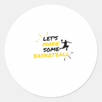 Basketbal sporters en fans ronde sticker