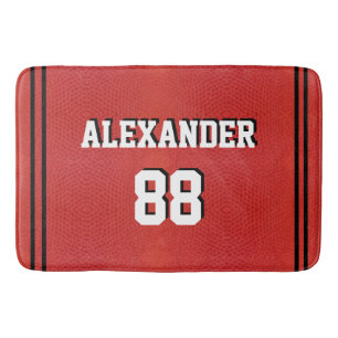 Basketbal sportteam aangepaste naam jersey nummer  badmat