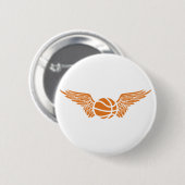 basketbal, stam. ronde button 5,7 cm (Voorkant /achterkant)