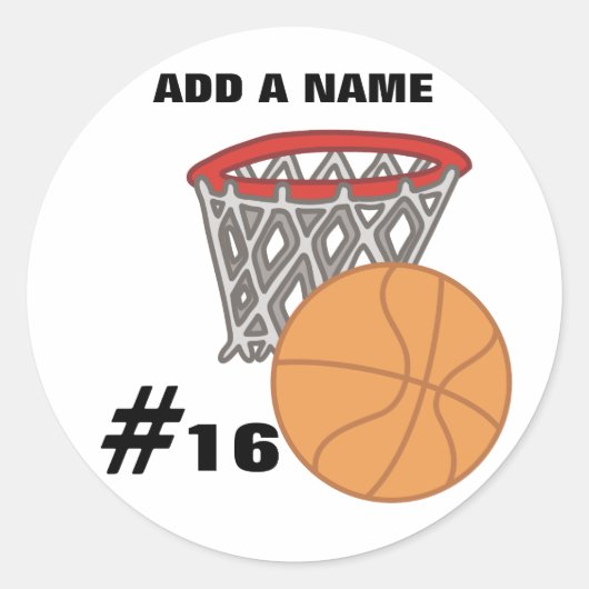  basketbal Stickers (Voorkant)