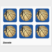 Basketbal Stickers in uw kleuren en 3 tekst (Vel)