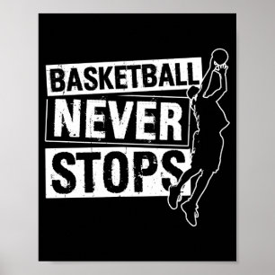 Basketbal stopt basketbal sportwedstrijd poster