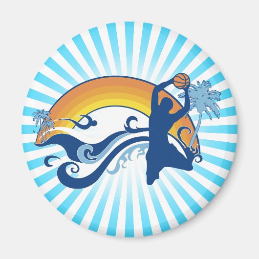 basketbal. summersetz. magneet (Voorkant)