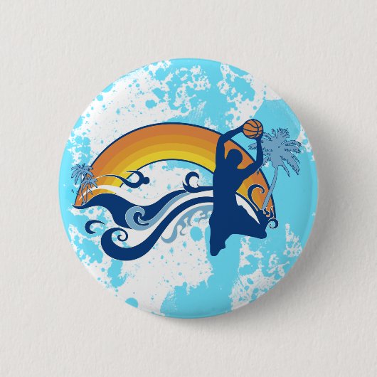 basketbal. summersetz. ronde button 5,7 cm (Voorkant)