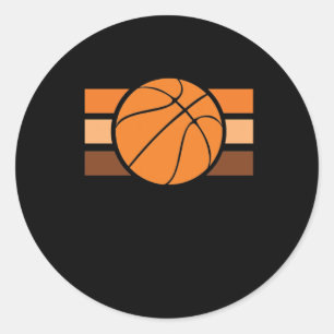 Basketbal Sunset Ronde Sticker