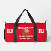 Basketbal Team Coach of Speler Red gepersonaliseer Plunjezak (Voorkant)