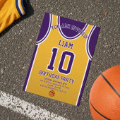 Basketbal Team Jersey 10 Verjaardag Uitnodiging