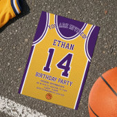 Basketbal Team Jersey Verjaardag Uitnodiging