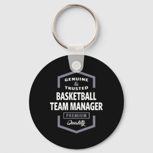 Basketbal Team Manager Logo Gift Ideeën Sleutelhanger