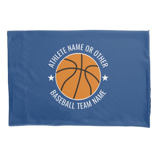 Basketbal Tekenen - Team en Atleet Naam modern Kussensloop (Voorkant)