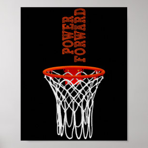 Basketbal Termen Motivatie Word Power Forward G Poster