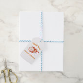Basketbal thema cadeaulabel (Met Touw)