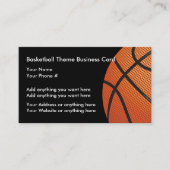 Basketbal thema profiel kaarten visitekaartje (Voorkant)